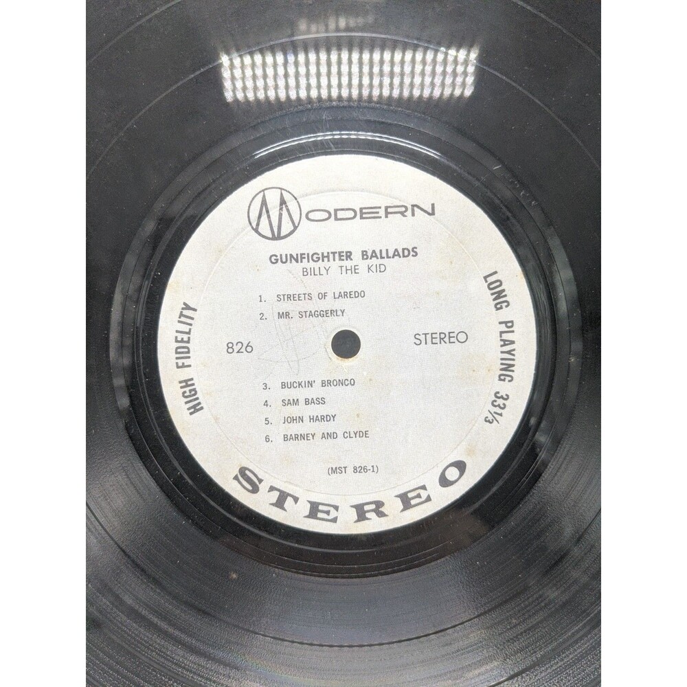 Gunfighter Ballads Billy The Kid Vinyl Record